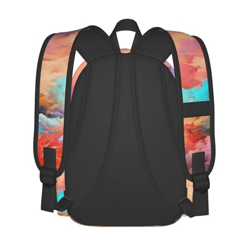 Travel Backpack for Women Men Colorful Clouds Casual Daypack Large Capacity Nurse Bag4