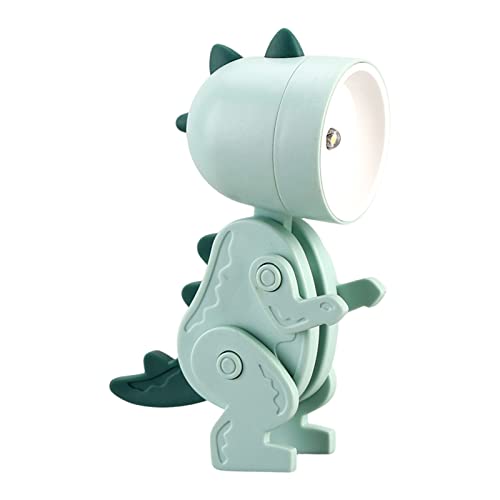 Night Light, Led Night Light Foldable Multi-Purpose Battery Powered Soft Lighting Energy-Saving Decorative Diy Cute Cartoon Dinosaur Desk Lamp Ornament For Home Light Green #TOP5