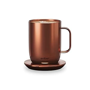 Ember Temperature Control Smart Mug 2, 10 oz, Copper, 1.5-hr Battery Life – App Controlled Heated Coffee Mug