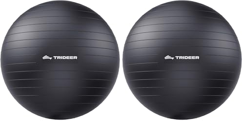 Image of Trideer Yoga Ball for Exercise, Pilates, Core & Balance Training, Stability Ball for Pregnancy & Birthing Prep, Physical Therapy, Daily Stretching, Office Chair for Active Sitting, Quick Pump Included