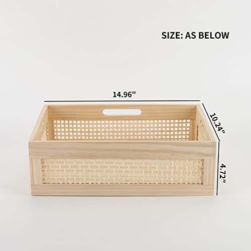 YRMT-Wooden-Baskets-Shallow-Wood-Storage-Basket-Crate-with-Handles-Decorative-Storage-Bins-Organizer-Rustic-Farmhouse-Countertop-Basket-for-ShelvesPantryKitchen YRMT Wooden Baskets Shallow Wood Storage Basket Crate with Handles Decorative Storage Bins Organizer Rustic Farmhouse Countertop Basket for ShelvesPantryKitchen