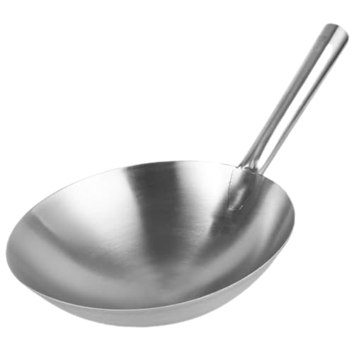Wok de acero inoxidable para cocina de inducción y gas