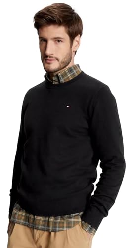 TOMMY HILFIGER Mens Solid Crewneck Pullover...
