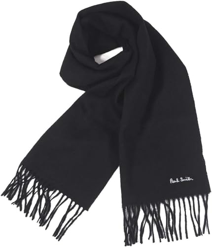 [ポールスミス] マフラー ・手提げ袋付き・メンズ・レディース・ブランドマフラー M1A 933D AS04 79 ブラック【リボンラッピング済み・ケース付き】 [並行輸入品]