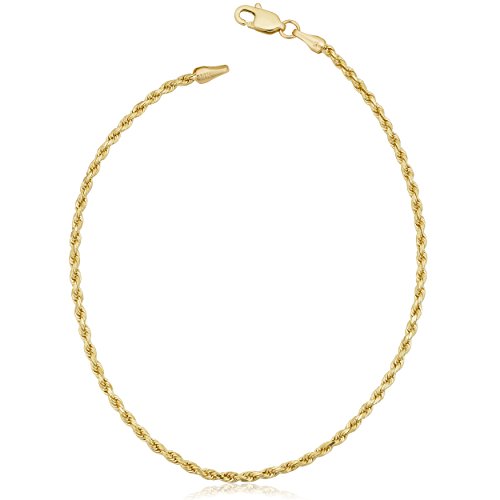 Bracelet chaîne en or jaune 14k, le cadeau précieux idéal pour célébrer un anniversaire