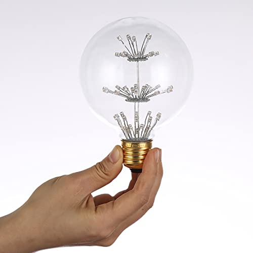 Ampoule lumière décorative G80 Gypsophila Edison LED rétro globe E27 transparente