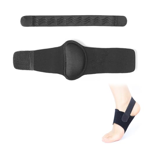 GNALIA Fasciite Plantaire Bandage Réglable Soutien Voûte Plantaire 1 Paire Unisexe Noir Pour Pieds Plats Aponévrosite Plantaire