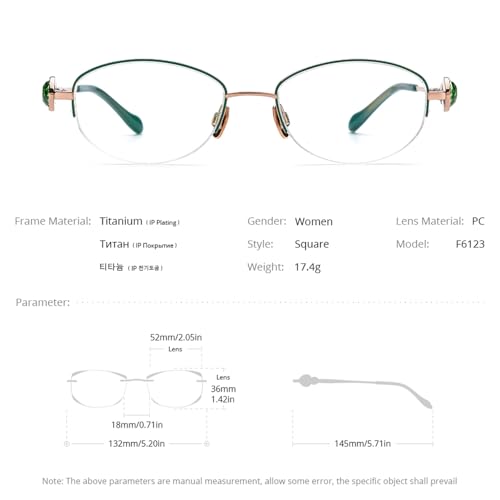 Image of FONEX Titanium Glasses Frame,Rimless Frameless Luxury Diamond Optical Eyeglasses for Women