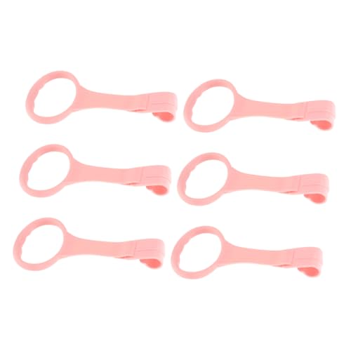 SUPVOX 6 Piezas Anillo De Mano para Tirar De Anillos para Bolígrafo. Anillo para Tirar De La Mano del Bebé Anillo De Vivero Anillo De Mano para Pequeños Páginas Rosa