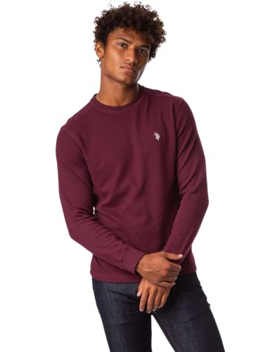 Image of U.S. Polo Assn. Men's Cotton Regular Fit Long Sleeve Crew Neck Solid Thermal Shirt
