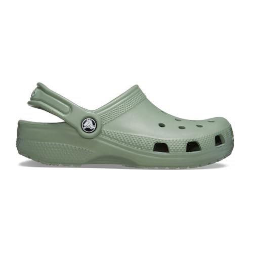 Image of Crocs Kids Unisex Classic Clogs (Little Kid /Big Kid), Moss, 13 Medium