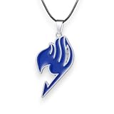 California Modern Fashions Fairy Tail Natsu Dragneel Guild Symbol Anime Cosplay Accessory Metal Pendant Necklace (Blue)