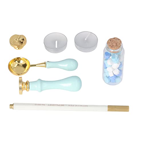 Set Vintage de Sellos para Cera con Mango Desmontable miniatura 4