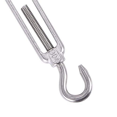 304 Stainless Steel Turnbuckle M6 Wire Rope Tension Tensioner Strainer and M3 Wire Rope Clips, 1/8 Inch Cable Railing Kit for Wood Post Clamps miniatura 7