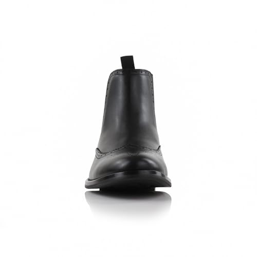 Image of Ferro Aldo Men's Chelsea Boots | Pull-On Ankle Boot in Plain Toe, Cap Toe & Wingtip Brogue Styles | For Casual, Dress, Work & Formal Events