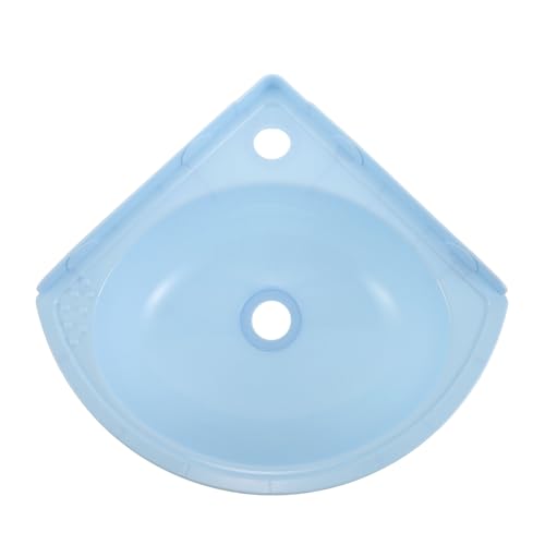 Lavabo flotante de esquina triangular en plástico para baños pequeños 2
