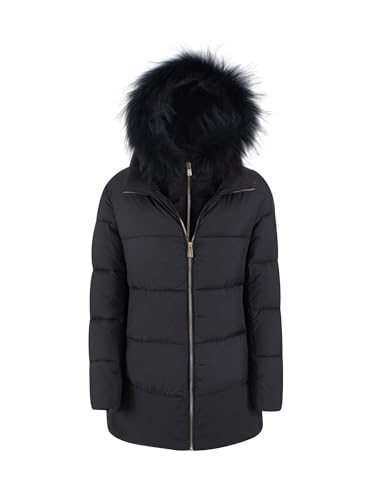 Blouson rembourré avec capuche femme noir idéal pour le quotidien
