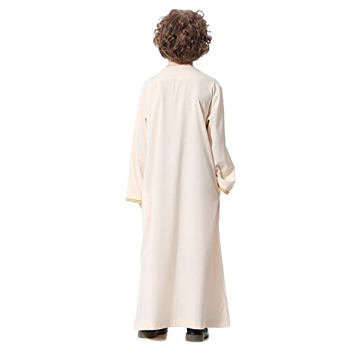 Boys Muslim Dress Islamic Thobe Kids Muslim Kaftan Boys Arabic Thobe Abaya Prayer Clothes Dubai Ramadan Eid Outfit4