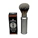 GENTS Travel Shaving Brush with Collapsible Canister – Synthetic Bristles, Compact Portable Wet Shaving Brush for Men, Chrome-Style Travel Grooming Brush for Home, Gym & Hotel Use (Silver, 6 Inches)