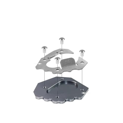 Plaque base d'extension Tiger 1200 support béquille inox CNC - 3