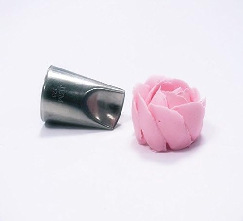 Jem Enterprises JEM Cake Decorating Tip #123 Large Petal/Ruffle Piping Nozzle, Standard, Silver
