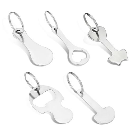6 Pezzi Gettone Carrello Spesa, Gettoni Carrello Spesa Universale Moneta Carrello Spesa In Acciaio Inox Apribottiglie Portachiavi Rimovibile Gadget per Trolley
