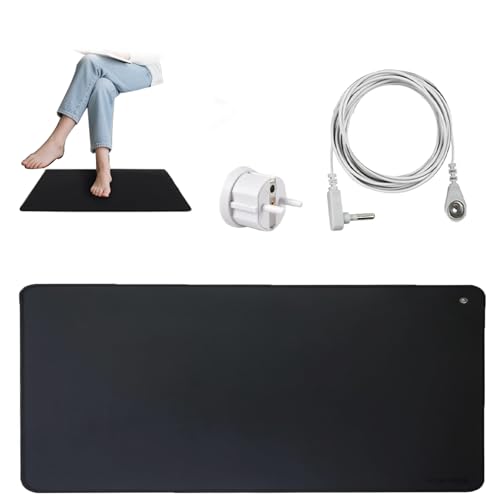 STFALI Grounding Mat Erdungsmatte ESD Matte für Wohlbefinden 100 * 30cm Schmerzen Verspannungen Angstlinderung Besseren Schlaf für Unter Dem Schreibtisch Tisch Sofa 100 * 30cm