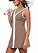 ReachMe Womens Tennis Dresses with Shorts Golf Outfits Athletic Dresses Active Workout Dress Activewear(Coffee,S)