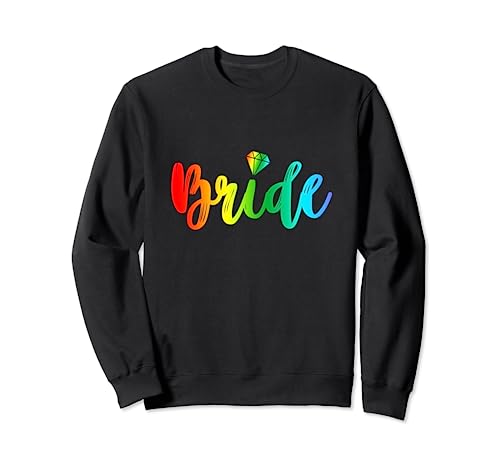 Maglietta da sposa gay addio al nubilato Rainbow Pride fidanzato Party Tee Felpa