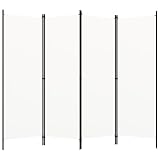 Gecheer 4-TLG. Raumteiler Weiß 200x180 cm, Raumtrenner Paravent für Open-Space Büro Event-Location Co-Working Space320719