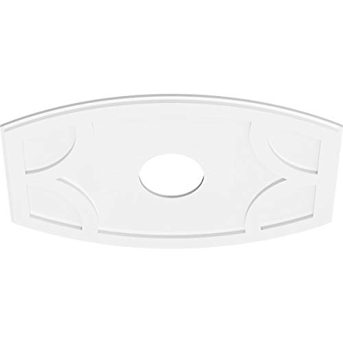Image of Ekena Millwork CMP36X24KY-07000 Kailey Architectural Grade PVC Contemporary Urethane Ceiling Medallions 36 inchW x 24 inchH x 7 inchID x 19 1 /2 inchC x 1 inchP