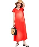 [ビス] 洗える Aラインカットソーフレアワンピース レッド系（61） F