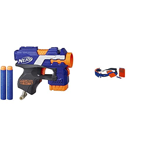 Image of Nerf Micro Shots N-Strike Elite Rough Cut 2x4 with Official Elite Bandolier Kit, Ages 8 and Up