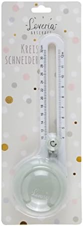 Loveria Krajalnica do papieru | z 2 zapasowymi ostrzami, regulowana, wycinanie okręgów o długości 7,5-33 cm, do majsterkowania, scrapbookingu i wielu innych