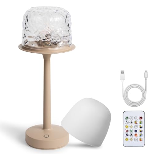 Auria Glow Lamp Dimmable Night Light with 16 Color Modes Rechargeable Cordless LED Lamp for Bedroom Living Room Kids Room Portable Mood Light with Memory Function (White)