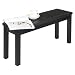 VINGLI Gartenbank Holz 2-3 Sitzer,Balkonbank Wetterfest,Gartenbank ohne lehne,Sitzbank Outdoor,für Terrasse, Hof und Eingangsbereich,100 * 30 * 47,5cm, Schwarz