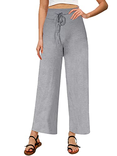 Image of NEWCOSPLAY Women's Comfy Pajama Pants Casual Drawstring Palazzo Lounge Wide Leg Pants