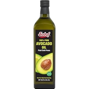 Sadaf Avocado Oil – First Cold Press Avocado Oil for Cooking and Food Flavoring – 100% Pure – Aceite de Aguacate – Non-GMO – Kosher – 33.8 fl Oz Bottle