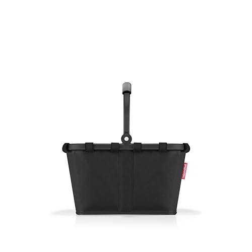 reisenthel carrybag XS frame black/black - Einkaufskorb aus robustem und ressourcenschonendem Material aus recycelten PET-Flaschen mit 5 Liter Volumen - B 33 5 x H 21 x T 19 5 cm BN7040