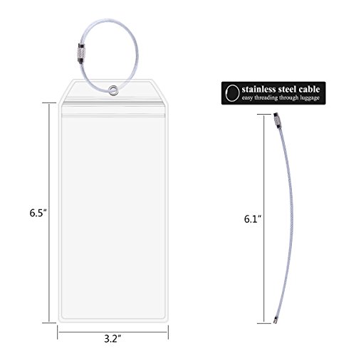 2Pack Transparent Cruise Tags Holder For Luggage E-Tags Suitable For Cruise Travel Waterproof #TOP3
