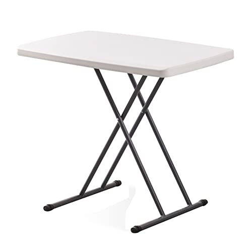 Tavolo pieghevole portatile in plastica, vassoio regolabile per snack per picnic o feste, versatile supporto per laptop/TV, colore verde