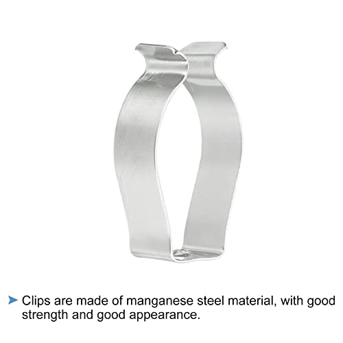 Image of MECCANIXITY T8 Clips Bracket Hanger Fluorescent Tube Light Fixture Holder U Shape Clamps with Screws for LED Bulbs Ceiling Lamp, Steel Pack of 8