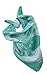 Octopus Bandana, Mint Green, Hand Printed Handkerchief, 100% Cotton, Hair Scarf, 22