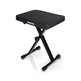 Donner Adjustable Piano Keyboard Bench, X-Style Bench Stool Chair Seat High-Density Sponges Non-Skid Design, Black