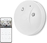 echden WiFi Hidden Camera Clock,1080P Hidden Spy Camera Clock with Night Vision,Motion Detection &Loop Recording, Wireless Security Nanny Cam Surveillance Camera for Home and Office (smoke)