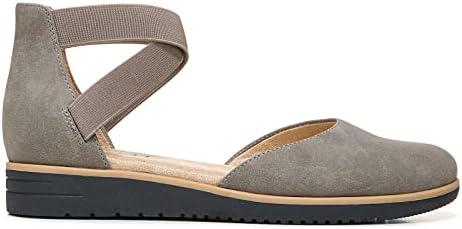 SOUL Naturalizer Womens Intro Ankle Strap Flat Grey Nubuck 6.5 W | Image 2