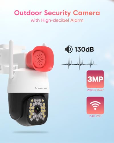 Image of VSTARCAM 3MP Pet Cameras, Security Camera Indoor, Interactive Cat /Pet Camera with Phone App, 2.4GHz with IR Night Vision, AI Motion Tracking, 2-Way Audio, 24 /7 Cloud & SD Card Storage