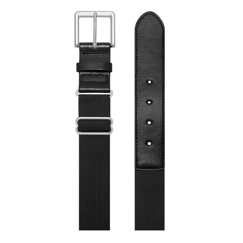 VONMELLI Baseball Belt Softball Belt Adjustable Adult Baseball Uniform Belt Elastic for Men and Women Black
