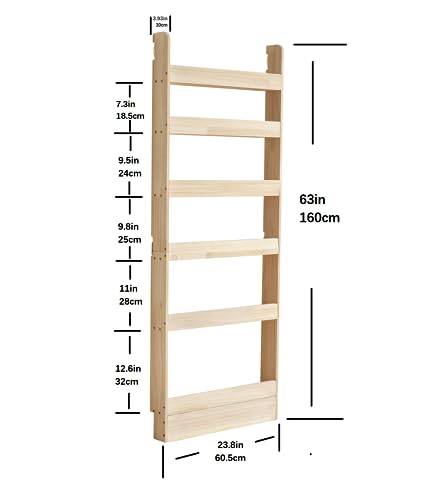 Heehee Solid Wood Bookshelf Bookcase Book Shelf Organizer for Books, Toy Storage Bookshelf Rack Wall for Kids and Adults (Width 23.6in (60CM))