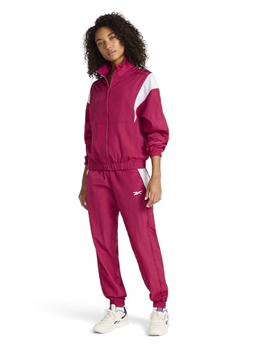 Reebok Women’s BV Woven Pant, Standard Fit, 29” Inseam, Lightweight Nylon Crinkle Woven Fabric, Vector Very Berry, X-Large - image 3